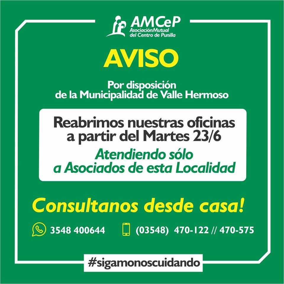 Reapertura de atencion al publico | 22-06-2020