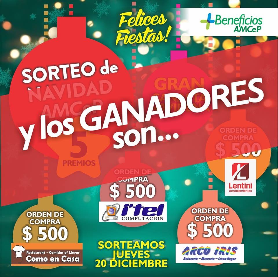 Ganadores Sorteo de Navidad